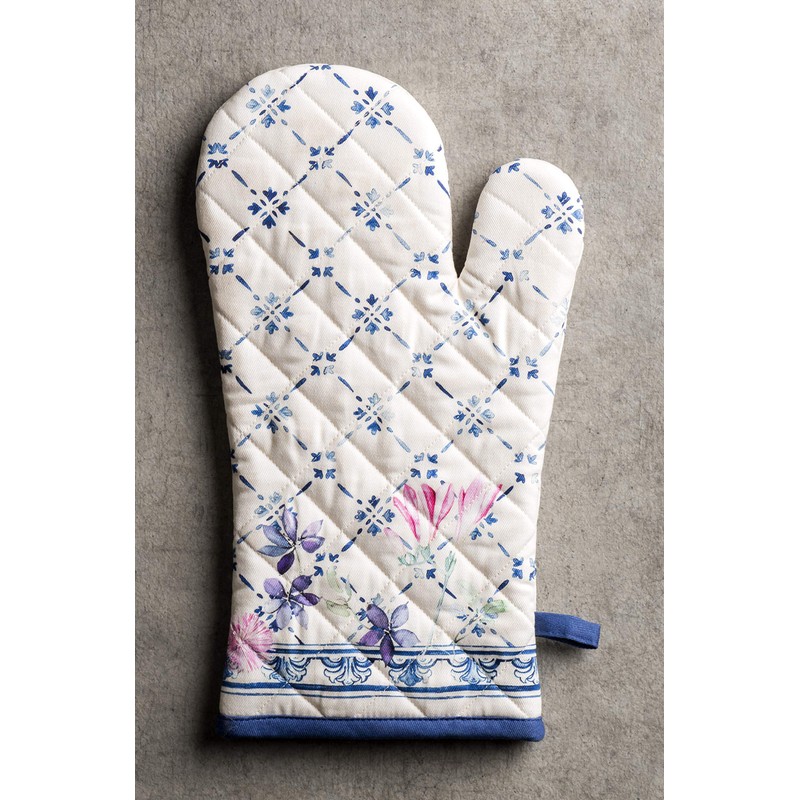 Maison d' Hermine Fa¥ence 100% Cotton Oven Mitt, 7.5-Inch by