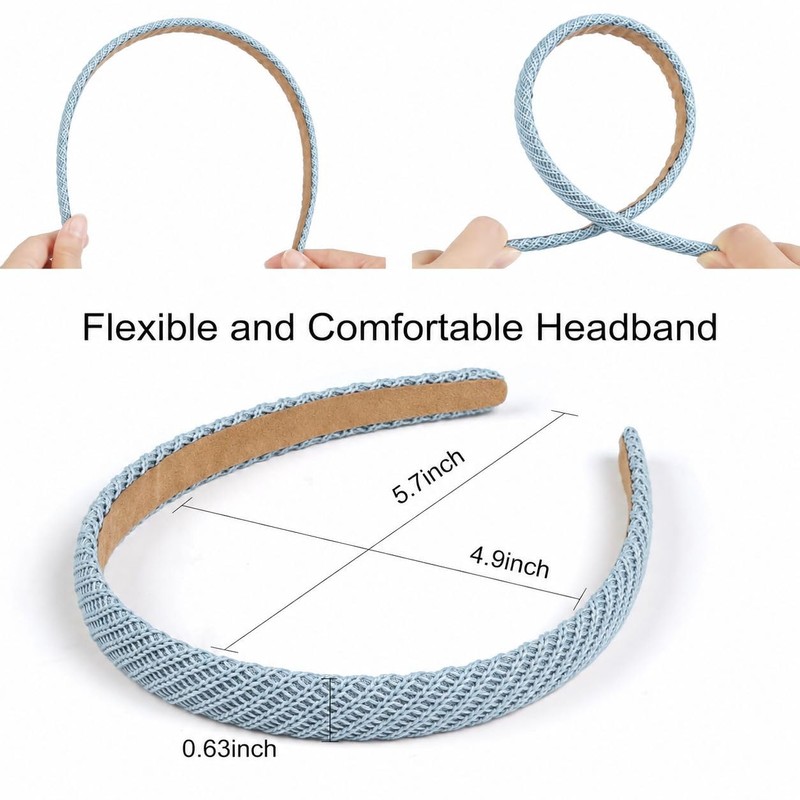 Headbands for Women Non Slip Thin Knitted Hairbands for Women's