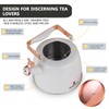 BERTILLE Teapot 2.5QT Whistle Exquisite Teapot for Stovetop, 18/8 Stainless