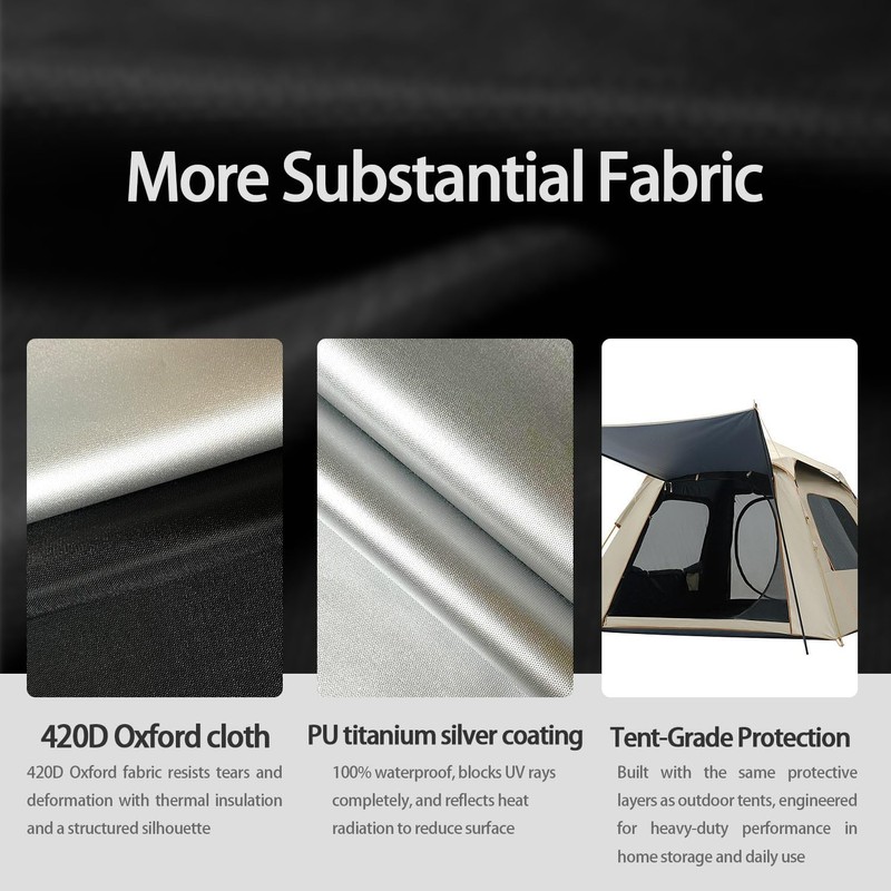 LIHONK Portable ac Window Vent kit【Titanium Silver+Black 100% Light Block】-