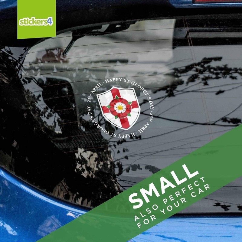 St Georges Day Decorations Window Sticker - St George Tudor