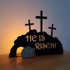 Venshy He is Risen Metal Empty Tomb Scene, Easter Decoration,