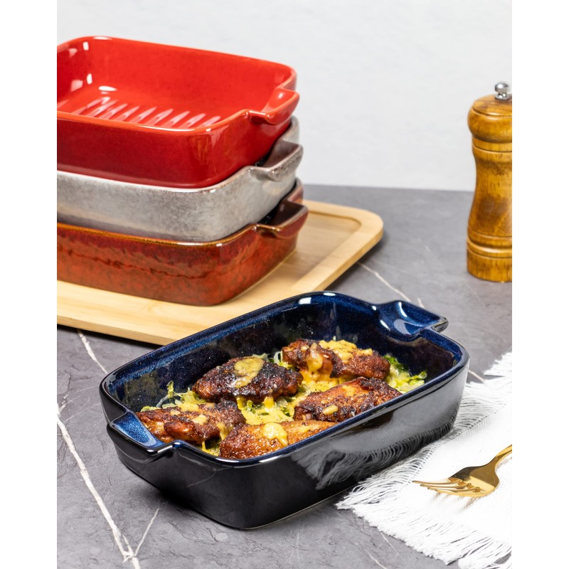Small Baking Dishes for Oven, Individual Casserole Dishes, Ceramic Bakeware