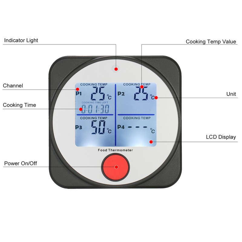 WT308B BT Meat Thermometer Smart Food Thermometer with Wireless Remote