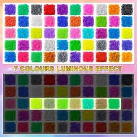 ROSHUKG 50 Colours Rubber Band Refill Kit, 5300 Rubber Band Kit with Glow in The Dark Rubber Bands for Kids Girls Boys