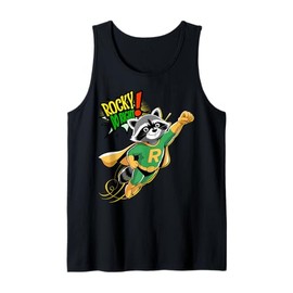 'Rocky Do-Right s Raccoon Superhero s Retro Comic Strip Tank Top