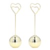 2Pcs Table Number Holder Heart Shaped Firm Stable Premium Metal
