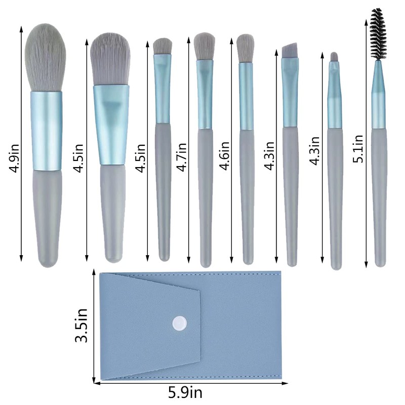Professional Makeup Brushes Set Mini Makeup Brushes 8Pcs Portable Make