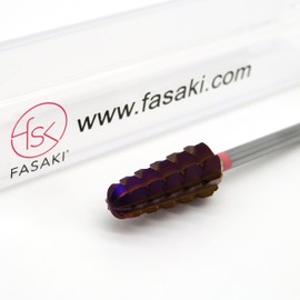 Fasaki VOLCANO 3XC Tungsten Carbide Nail Drill Bits 3/32 - Fastest Safety Remove Acrylic, Hard Gel, Save Time Long-Lasting Nail Drill Bits With Purple Coarse Cover