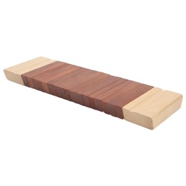 Orff Tooth Wood Sounder Wooden Percussion Instrument Musical Educational Toy Gift for Kids Red and Wood Color