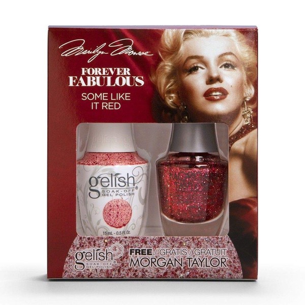 Harmony Gelish & Morgan Taylor - Two Of A Kind - Forever Fabulous Marilyn Monroe - Some Like It Red - 15 ml / 0.5 oz