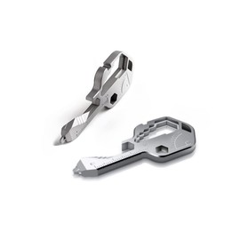 2pcs 24in 1 Multi-Function Portable Key Chain Accessories, Pocket Hand Tools Outdoor Camping Key Chain, Mini Wrench With Corkscrew, Corkscrew, Ruler (Silver)