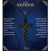 Christian Gift for Nephew – Black American Flag Cross Necklace