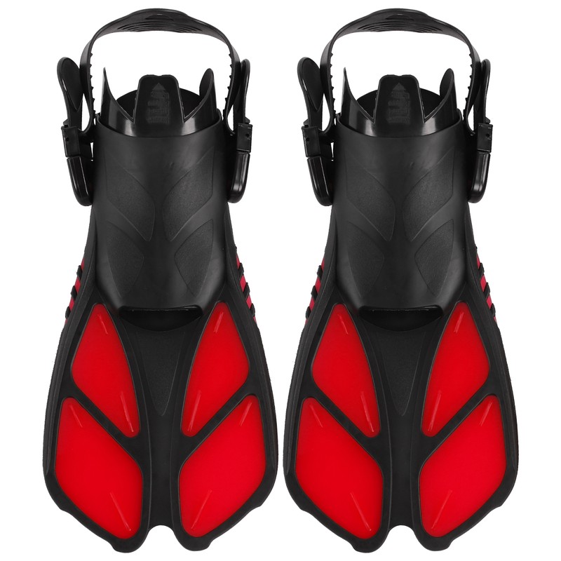 1 Pair Adjustable Swim Fins Soft TPR Open Heel Long