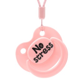 Big Shield - Chupete para adultos para ansiedad: alivio del estrés, pezón de silicona para masticar Binky para dormir, productos sensoriales de gran tamaño para paci, autismo con estuche rosa, regalos