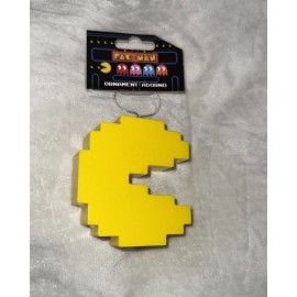 RUZ 2024 Pac-Man Logo PIXEL 80's Yellow Game Figure Decoupage Christmas Ornament New