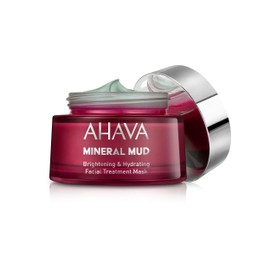 AHAVA Mineral Mud Brightening & Hydrating Facial Treatment Mask - Deeply Hydrating Mud Mask for Instant Radiance, Evens out Skin's Tone, Enhances Radiance & Contains Exclusive Osmoter, 1.7 Fl Oz