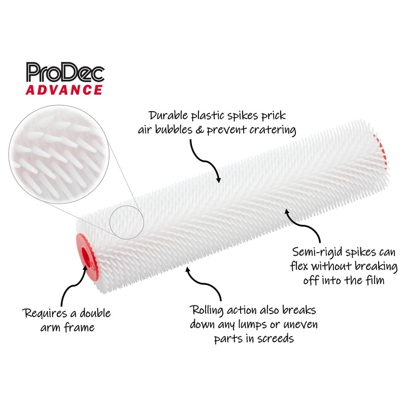 ProDec 12 inch De-aerating Spiked Roller for Removing Trapped Air
