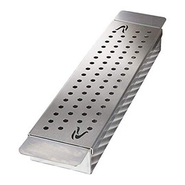 Bonfire Heavy Duty BBQ Grill Smoker Box with Large Wood Chip Capacity for Outdoor Gas Grill BBQ Cooking, 304 Stainless Steel, CBASMK