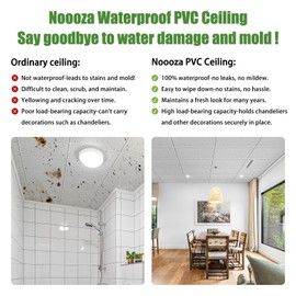 2ft x 4ft Drop Ceiling Tiles，Printed Pro Ceiling Tiles 24 x 48in. Waterproof, Washable and Fire-Rated - Reusable - High-Grade PVC to Prevent Breakage Cover 80 Sq. Ft, Pack of 10 Tiles
