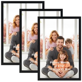 Hoikwo Set of 3 Black Picture Frames 20 x 30 cm Modern Photo Frames for Wall or Table