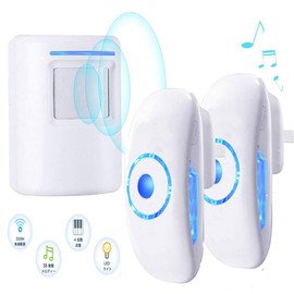 Wireless Chime, Entrance Chime, Motion Sensor, Security Sensor, Wireless, Non-Contact, Doorbell/Wireless Doorbell, 4 Levels of Volume, 36 Types of Music Calling, Call Bell (Japanese Instruction