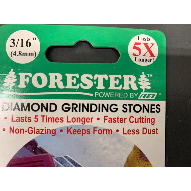 Forester 3/16" Diamond Grinding Stones Sharpens Standard and .325 Carbide