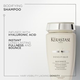 Kérastase Densifique Bain Densité Shampoo Densificador para Cabello Fino con Pérdida de Densidad, Fortalece y Corporiza, Con Stemoxydine y Ácido Hialu