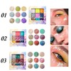 9 Colours Eyeshadow, Glitter Eyeshadow Palette, Shimmer Ultra Pigmented, Shining