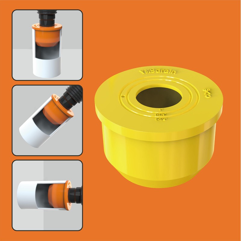 YMS Washing Machine Drain Outlet Plug, Silicone Sealing Plug for