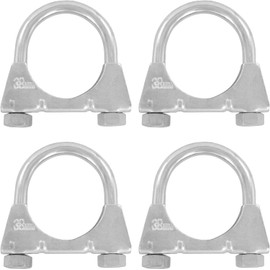 Set of 4 Stainless Steel Brackets M8 x Extremely Durable Mounting Clamps Stainless Steel Heavy Duty (Pack of 4 M8 x 38 mm)