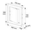 Awenta 150 x 150 mm Plastic Access Panel Door -
