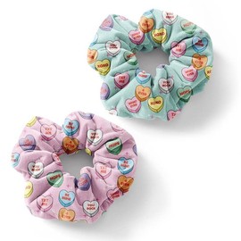 Candy Heart Scrunchies-2pk