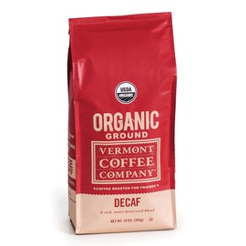 Vermont Coffee Company Decaf Roast, Ground Arabica Coffee, Organic, Non-GMO, 10 Ounce Bag
