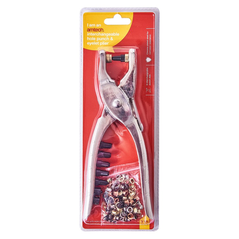 Amtech B1450 Interchangeable Hole Punch & Eyelet PLIER