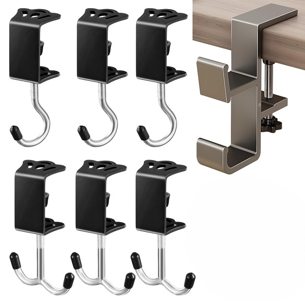 Frstem Adjustable Table Hooks for Hanging Bags Includes 3 Single,