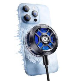Magnetic Cell Phone Cooler for Gaming Comvin, Mobile Phone Cooling Fan with Dual Mode/Temperature Display,Portable Radiator for iPhone MagSafe Series/Android/iPad/Tablet,Semiconductor Heatsink Cooling