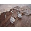 ♥ Floral thick disc ♥ Wonderful long hook earrings