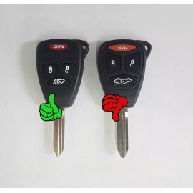 KEYECU New Flip Remote Key Modified Case Shell fob 3+1 Button For Chrysler Dodge Jeep