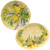 Certified International Lemon Zest 2 pc Melamine Platter Serving Set,