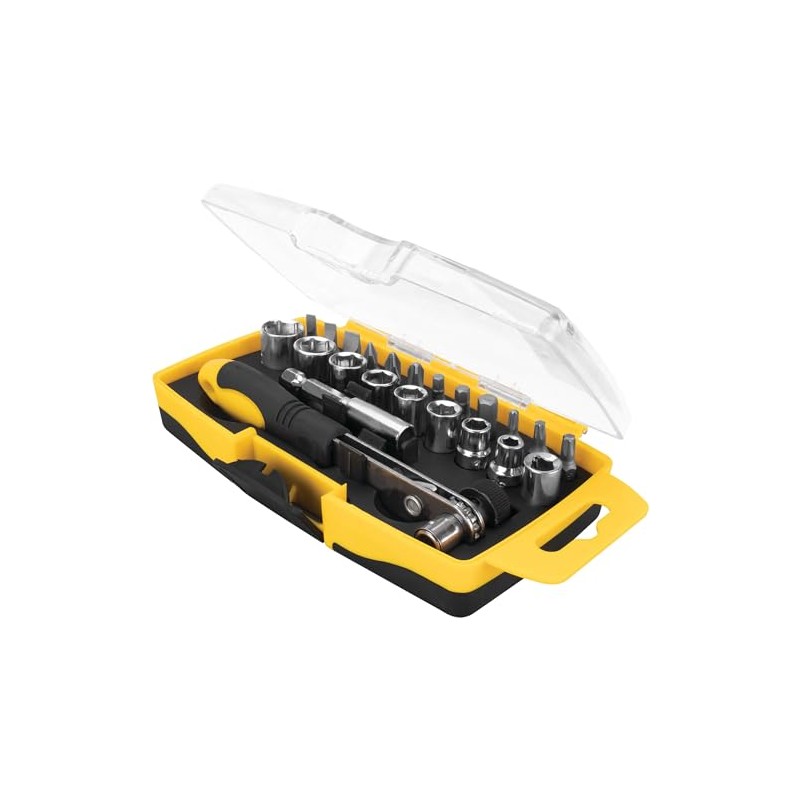Performance Tool 20156 23-Piece Ratcheting Bit and Socket Set With