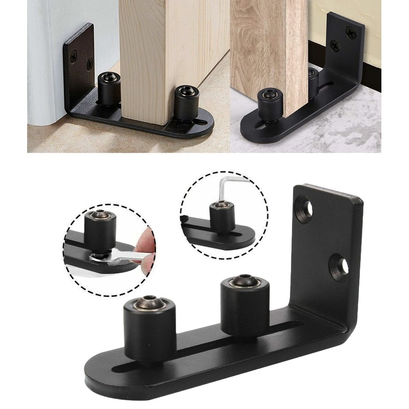 TeTupGa 2 Pack Sliding Barn Door Floor Guides, Flush Sliding