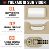 Youxmoto 852103X000TX Left Driver Side Sun Visor, Replacement for Hyundai