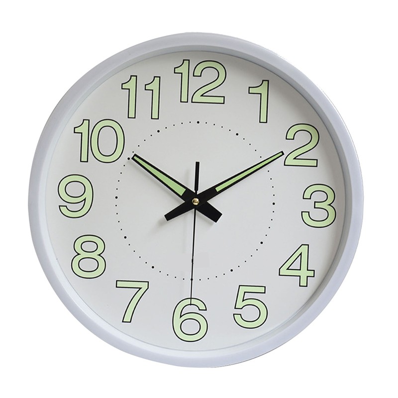 12 Inch Luminous Wall Clock Minimalist Round Quartz Clock for