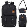Lovvento Women's Backpack, 16-Inch Laptop, 2-Piece Set, Includes Pouch, 3-Way,