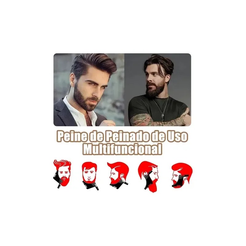 Peines Diseño De Barba Moldeado De Corte Para Hombres 2