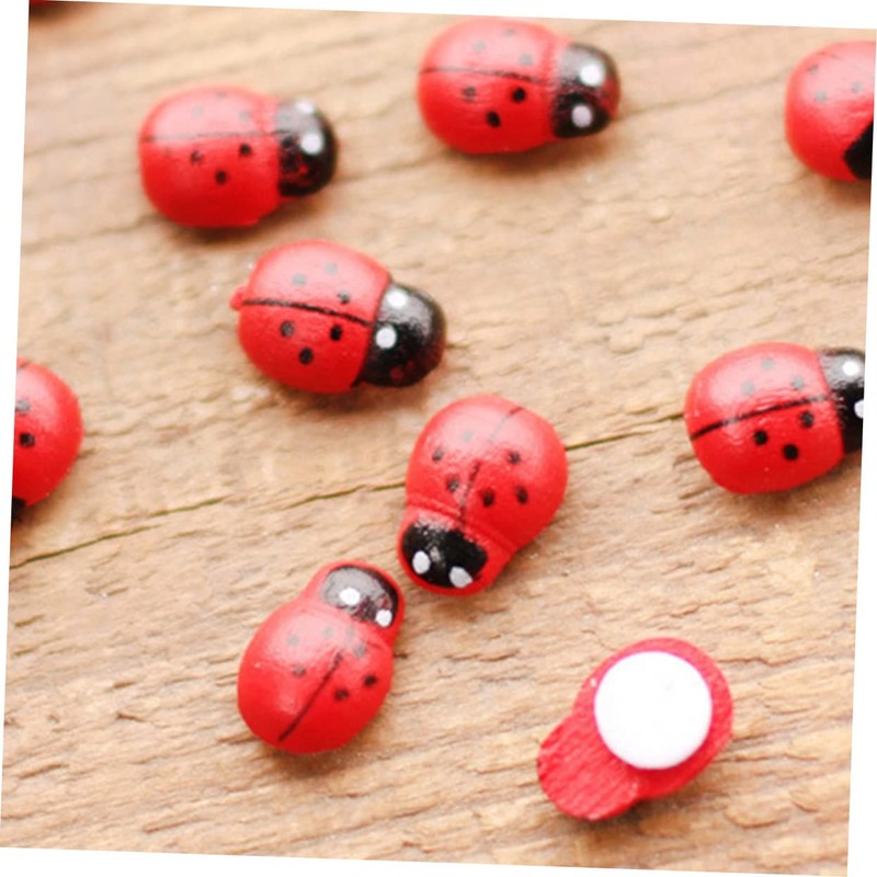 FUNOMOCYA Ladybug Shaped Desktop Decor Tabletop Craft Micro Landscape Home