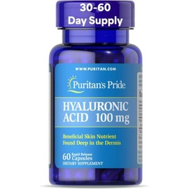 Puritans Pride Hyaluronic Acid 100mg 60 tablets 1ea / 퓨리탄스 프라이드 히알루론산 100mg 60정 1개
