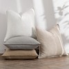 MIULEE Neutral Linen Pillow Covers Pack of 4 Decorative Natural
