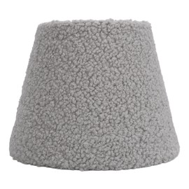 Plush Cloth Lamp Shade Replacement Decorative Soft Comfortable Cone Round Lamp Shade for E27 E14 Table Lamp Grey